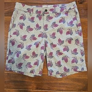 ORVIS WOMEN'S VINTAGE MULTICOLOR FLORAL & ABSTRACT PRINT BERMUDA SHORTS SIZE 12